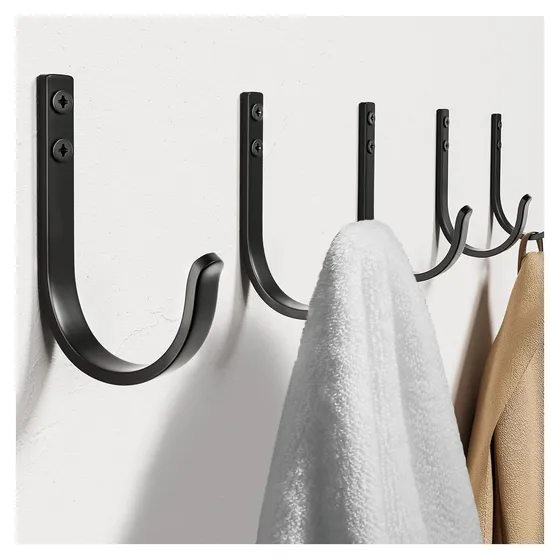 Josmimic 22 lb Aluminum Wall Hooks — Black