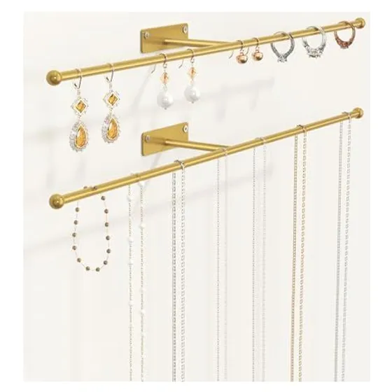 Josmimic Wall Jewelry Bar 12.6" (screw mount) — Gold