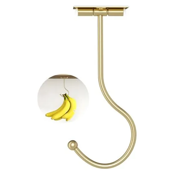 Josmimic Foldable Under-Cabinet Banana Hook — Gold