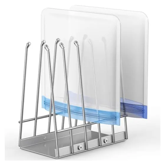 Josmimic Reusable Bag Drying Rack — Silver
