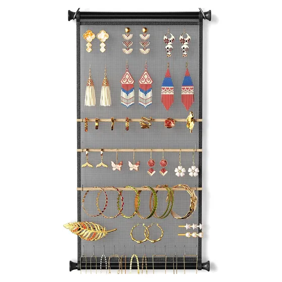 Josmimic Mesh Earring & Necklace Wall Holder