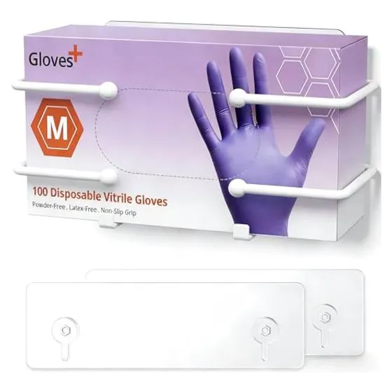 Josmimic Adhesive Glove Box Holder — White