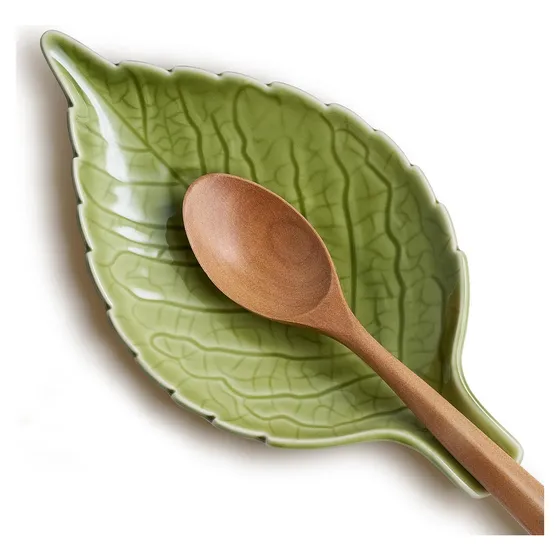 Josmimic Ceramic Leaf Spoon Rest