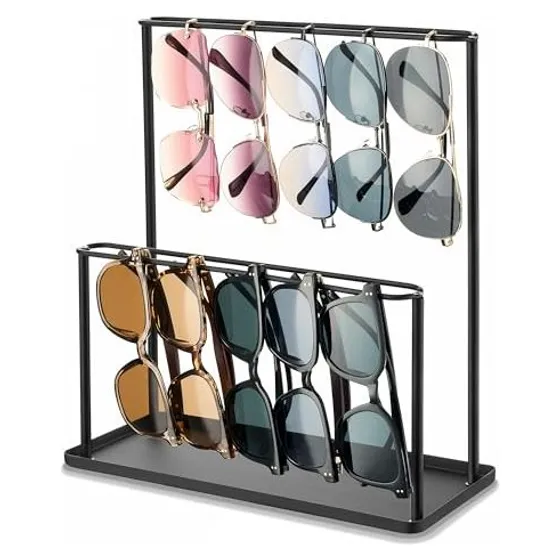 Josmimic Two-Tier Sunglasses Display — Black