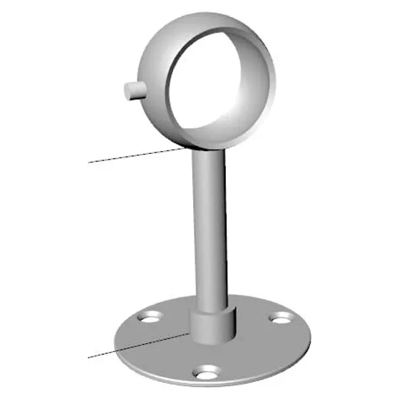 Josmimic Ceiling & Wall Rod Brackets — Black